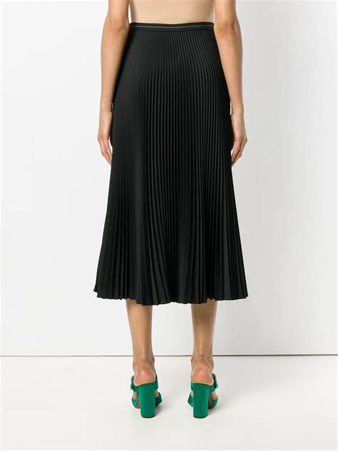 prada pleated midi skirt